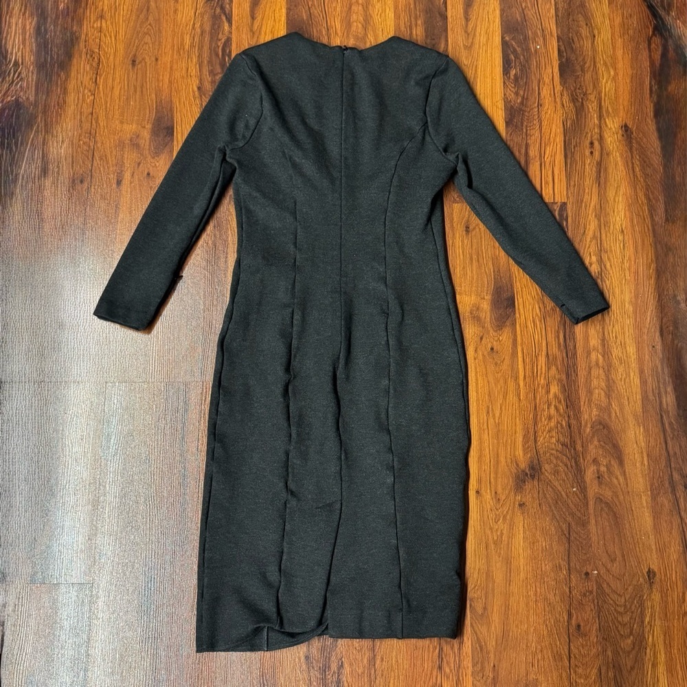 Pink Tartan Sheath Dress Long Sleeve XS Minimalist - Picture 5 of 7